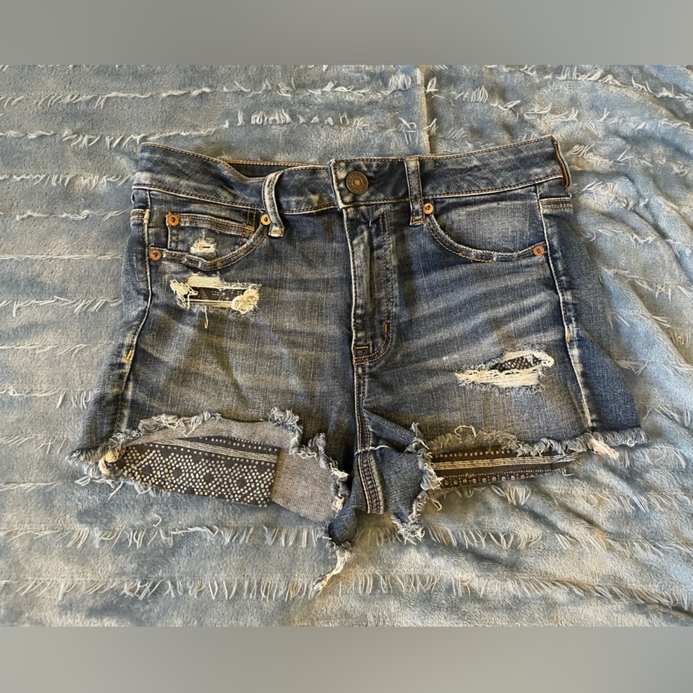 American eagle hi-rise shortie size 8
